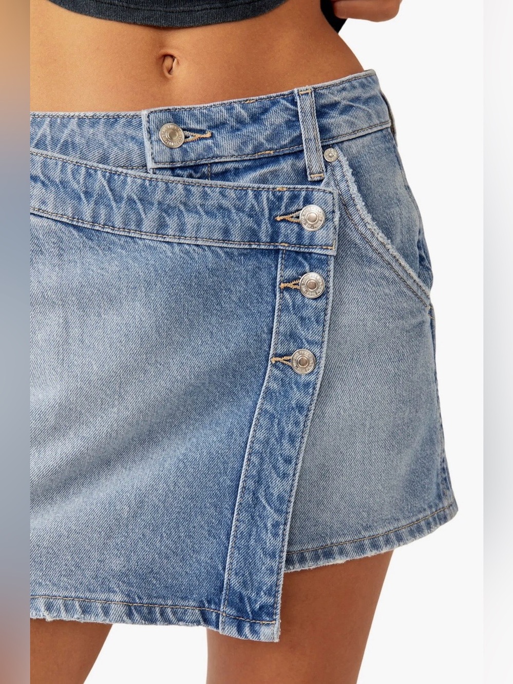 Free People Wynne Denim Skirt